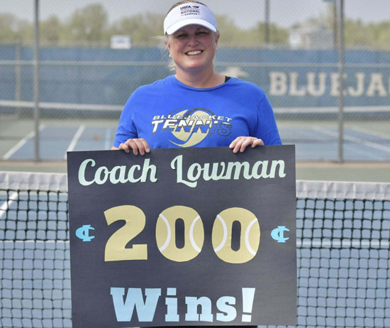 Coach Lowman, tennis coach at Cambridge High School